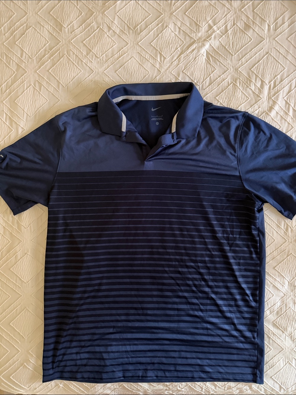 Nike Men’s Navy Striped Golf Polo